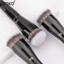 1pc Large Foundation Brush With Round Head, Professional Synthetic Hair Makeup Brush For Contouring,Foundation Brush,Concealer Brush,Blush Brush,Contour Brush,Blush Brush,Bronzer Brush,Powder Brush,Foundation Brush,Blush Brush - Black - View 6