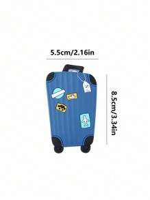 1 Miếng Creative PVC Hình hành lý  Cao su Tag hành lý Với Silicone Thắt lưng Đối với Vali , Có thể tháo rời , Du lịch & Có thể mang đi - Màu xanh lam - Xem 4