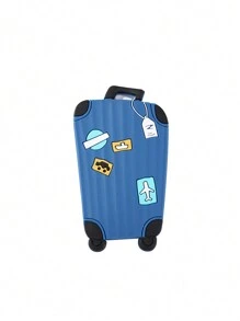 1 Miếng Creative PVC Hình hành lý  Cao su Tag hành lý Với Silicone Thắt lưng Đối với Vali , Có thể tháo rời , Du lịch & Có thể mang đi - Màu xanh lam - Xem 3