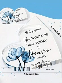 1 pièce Décoration en acrylique en forme de cœur avec le texte "Souvenirs d'amour" pour le mariage/la fête/l'anniversaire/la décoration de la chambre. Meilleurs cadeaux