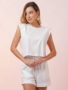 Women Two-piece Outfits - 白色 - 查看 1