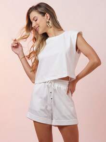 Women Two-piece Outfits - 白色 - 查看 4