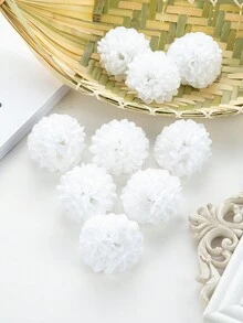 10入組人造繡球、花頭球、菊花串列、diy花環材料、生日派對、聚會、派對裝飾、婚禮籃、新娘握花、家居、餐廳、臥室、窗台裝飾、花瓶裝飾、情人節、新年裝飾、戶外花園、學期季節