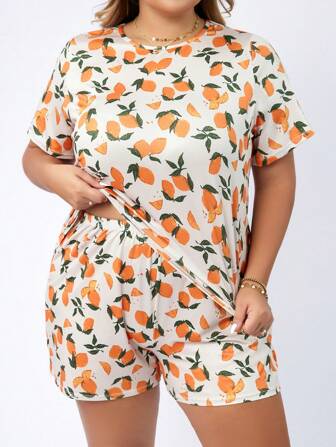 Große Größen Zitrone Muster, Zuhause Set Set