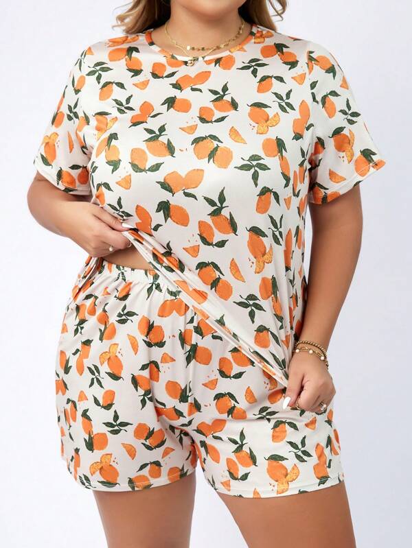 Große Größen Zitrone Muster, Zuhause Set Set