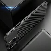 Funda de teléfono de fibra de carbono negra para hombres, compatible con iPhone (1 pieza) - Negro - Ver 4