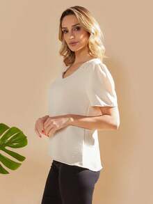 Women Tops - Khaki - View 3