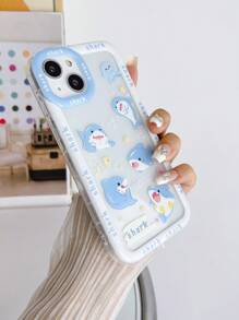 Nueva Llegada De Funda Transparente Cuadrada Espesada De Patrón Protector Con Marco Lateral Reforzado Anti-caída, Compatible Con Iphone - Multicolor - Ver 4