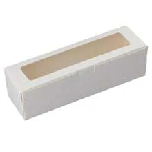 20 pièces Boîtes à macarons avec fenêtre transparente, boîte d'emballage de pâtisserie blanche, petit récipient d'emballage de pâtisserie de macarons pour cadeau de mariage, dessert, biscuits