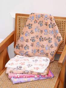 1 Miếng Mềm mại Và Ấm áp Lông cừu san hô Chăn thú cưng Với Chân chó In Đối với Nhỏ bé Và Kích thước trung bình Mèo Và Chó , Thích hợp Đối với Bốn Đến Ngủ Và Nghỉ ngơi ( Nâu ) - màu nâu - Xem 6