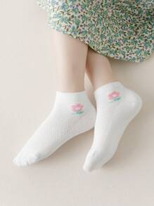 5雙小女童花細節襪子 - 彩色 - 查看 2