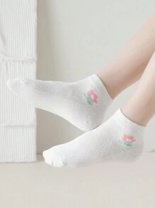 5雙小女童花細節襪子 - 彩色 - 查看 4