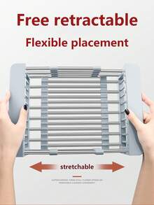 1入組不銹鋼水槽過濾器藍色滲水籃碗及碟架,適用於廚房使用 - 淺灰色 - 查看 5