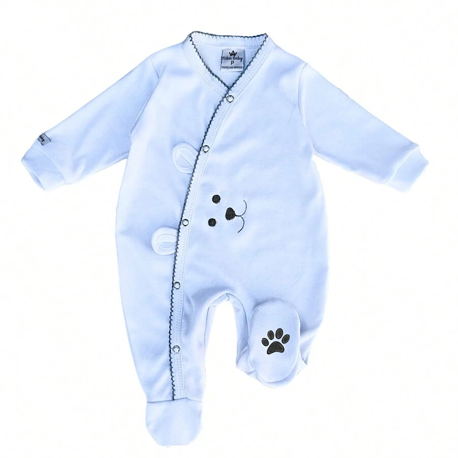 Nika Baby Macacão bebê patinhas unissex