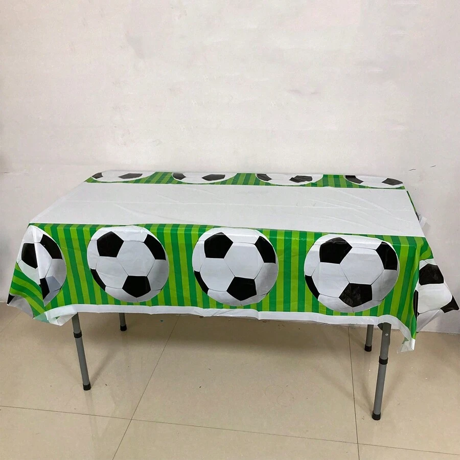 1 pieza/Bolso Mantel desechable con impresión de fútbol - Verde - Ver 1