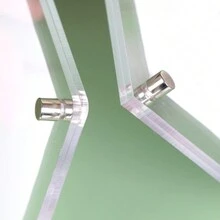 1 件壓克力相框帶支架 6 英寸雙面透明水晶相框壁掛、展示 Ins 明信片、照片、a4 海報 - 無色 - 查看 4