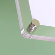 1 件壓克力相框帶支架 6 英寸雙面透明水晶相框壁掛、展示 Ins 明信片、照片、a4 海報 - 無色 - 查看 3