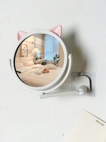 1只掛壁式卡通摺疊浴室化妝鏡 - 白色 - 查看 2
