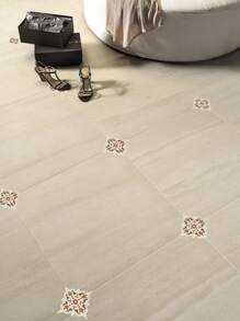 SUPSTICKER 1 Set 21pcs Moroccan Diagonal Tile Stickers, Peel And Stick Waterproof Floor Wall Decals, 23.2x9.9in, For Living Dining Room - Multicolor - View 3