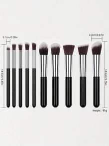 5 Big 5 Small 10 Makeup Brush Set New Makeup Tool Beauty Portable Makeup Tools,Brush Set,Makeup Brush Kit,Make Up Brush Set,Make Up Set Complete,Makeup Brush Set,Complete Makeup Kit,Brush Kit,Brushes Makeup Set,Makeup Gift Set,Set - Black - View 3