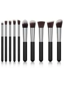 5 Big 5 Small 10 Makeup Brush Set New Makeup Tool Beauty Portable Makeup Tools,Brush Set,Makeup Brush Kit,Make Up Brush Set,Make Up Set Complete,Makeup Brush Set,Complete Makeup Kit,Brush Kit,Brushes Makeup Set,Makeup Gift Set,Set - Black - View 5