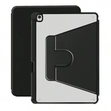 1 transparante, 360° draaibare beschermhoes van zwart acryl met penhouder, slaap-/waakfunctie, 3-voudige standaard en valbeveiliging. Compatibel met iPad Mini 6/Mini 7/9.7/10.2/10.5/Air 4/Air 5/10th/10.9/Pro 11"/Air 11(M2)/Air 13(M2)/Pro 11(M4)/Pro 13(M4) 2024 12.9"/iPad Air 13(M3 2025)/iPad Air 11-inch (M3) 2025/iPad (A16) 11 inch 11e generatie 2025