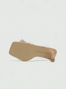 女士時尚高跟、舒適實穿涼鞋 - 杏色 - 查看 6