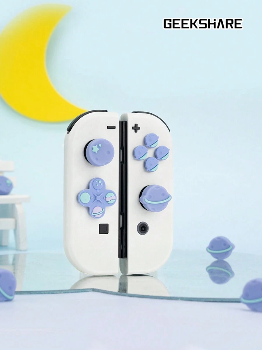 GeekShare 4 PCS Planet Button Cap Joystick Cover Compatible With Switch/OLED - 彩色 - 查看 1