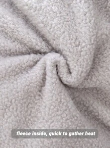 1pair Gray Baby Stroller Warm Gloves With Waterproof Fabric Lining - Grey - View 6