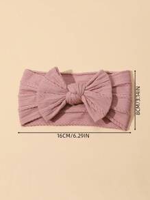 5 件套可爱女婴尼龙弹性柔软舒适蝴蝶结头带，适合日常使用 - 彩色 - 查看 4