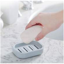 1pc Travel Self-Draining Double Layer Soap Box - Keep Your Soap Clean and Dry in Style Soap Holder Soap Case Soap Container Travel Accessories Travel Essentials - Grey - View 2