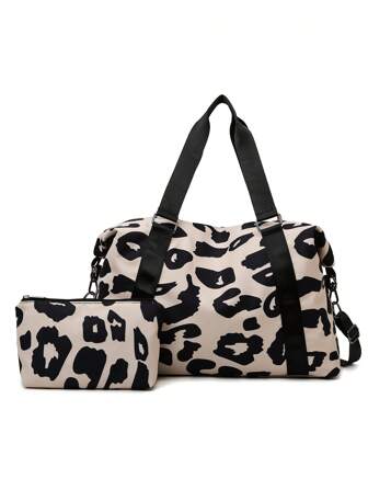 New Arrival Large Capacity Leopard Print Travel Bag 2pcs/Set Holiday Luggage Bag Weekend Bag Overnight Bag Leopard Bag Tote Bag Handbag Hand Bag Gym Bag Shoulder Bag For Vacation Holiday Hospital Back To School For Men Women Student Traveling Bag Back To School School Bag Travel Essentials Travel Organizer For Beach Summer Vacation For Suitcase Duffle Bag Duffel Bag For Luggage Carry On Bag College Bag Luggage Bags Weekender Bag Hospital Bag Winter
