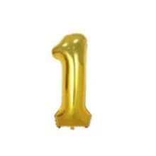 Globos decorativos, globos de cumpleaños, globos de números, globo metálico - Dorado - Ver 4