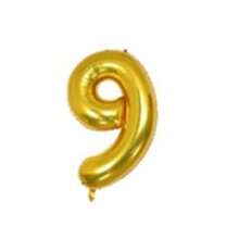 Globos decorativos, globos de cumpleaños, globos de números, globo metálico - Dorado - Ver 7