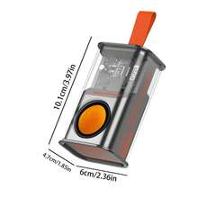 A36 Horn Wick Shake Bass Surround Stereo Transparent Wireless Bluetooth Speaker Audio Player - Grey - View 5