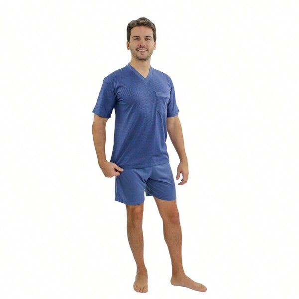 Pijama Malha M/Manga Bermuda