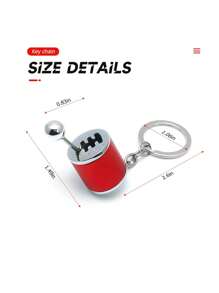 1入組換檔鍊6速換檔鍊迷你汽車換檔棍總成鍵圈手動變速箱鍵鏈創意汽車鑰匙扣鑰匙扣配件男士藍色汽車改裝掛墜換檔鍊金屬鑰匙扣適用於日常使用禮品禮品配件裝飾鑰匙鏈吊飾汽車鑰匙扣汽車鑰匙鏈 - 紅色 - 查看 3