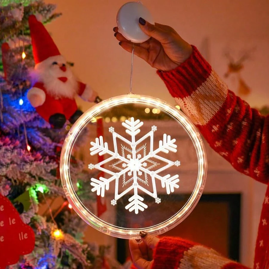 1 đèn LED 6.1in trang trí không khí Giáng sinh đèn treo hút 3d chạy bằng 3 pin AAA, đèn treo trang trí Giáng sinh bằng acrylic, không bao gồm pin trang trí Giáng sinh quà tặng Giáng sinh cây thông Noel lễ tạ ơn đồ trang trí đèn Giáng sinh trang trí phòng ngủ trang trí nhà trang trí tiệc trang trí phòng lễ hội ngày lễ - Nhiều màu - Xem 1