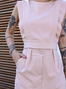 Women Two-piece Outfits - Màu be - Xem 5