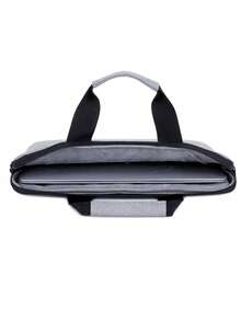 1入組帆布手提文件袋,商務會議公文包,筆記本手提電腦袋,男士手拿包、手提袋、手腕包,旅遊秋季物品必備,大容量防盜攜帶輕便,聖誕萬聖節男性禮物 - 灰色 - 查看 4