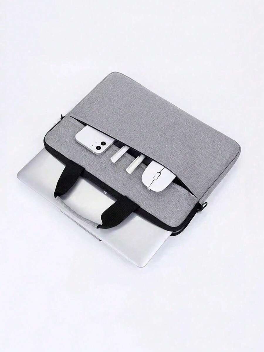 1入組帆布手提文件袋,商務會議公文包,筆記本手提電腦袋,男士手拿包、手提袋、手腕包,旅遊秋季物品必備,大容量防盜攜帶輕便,聖誕萬聖節男性禮物 - 灰色 - 查看 1