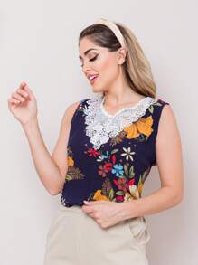 Women Tank Tops & Camis - 藏蓝色 - 查看 1