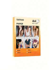 5张A4防水临时纹身纸 | DIY定制皮肤艺术 | 兼容喷墨/激光打印机