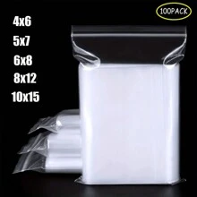 100入袋pe自封袋,鑽石繪畫鑽石配件塑料袋,真空袋透明自粘封口袋,禮品包裝袋多功能工具 - 白色 - 查看 1