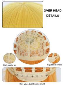 1入組漸層人造假髮帶劉海和1入組假髮帽 - 彩色 - 查看 11