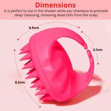 1 件头发头皮按摩器洗发刷硅胶洗头刷手持淋浴头皮擦洗清洁刷用于去除头皮屑、头皮止痒抓挠刷、淋浴刷、女性和男性和宠物柔软硅胶头皮按摩器用于头皮护理、学校、返校、旅行、旅行必需品、家庭必需品、水疗、按摩工具、按摩、按摩器、水疗 - 紫色 - 查看 9
