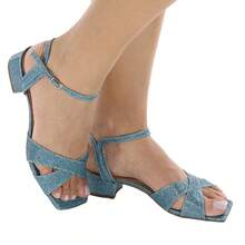 Women Heeled Sandals - Màu xanh lam - Xem 1
