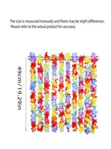 30/52 件彩色花卉花环套装，适用于夏威夷派对装饰，适合卢奥宴会、海滩、婚礼和生日 - 耐用的波西米亚风格涤纶项链，颜色随机