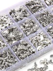 Metal Alloy Silver Charm Pendant Beads For DIY Handmade Bracelets, Necklaces Earrings, DIY Jewelry Accessories, Assorted Varietie - Rhodium - View 1