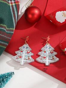 MESTILO 1 Đôi Hoạt Hình Acrylic Nhiều Màu Sắc Cây Giáng Sinh Bông Tai Ngôi Sao Thích Hợp Cho Nữ Tiệc Giáng Sinh - Đầy màu sắc - Xem 3